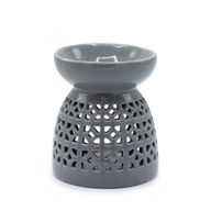 Klasična Aroma Lampa - Marokanski Izrez - Siva