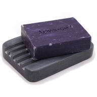 Siva Posuda za Sapun od Steatita 12x8,5cm - Izraženi Žljebovi
