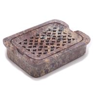 Posuda za Sapun i Ocjeđivač od Steatita - 11x8cm - Klasični Kvadratni