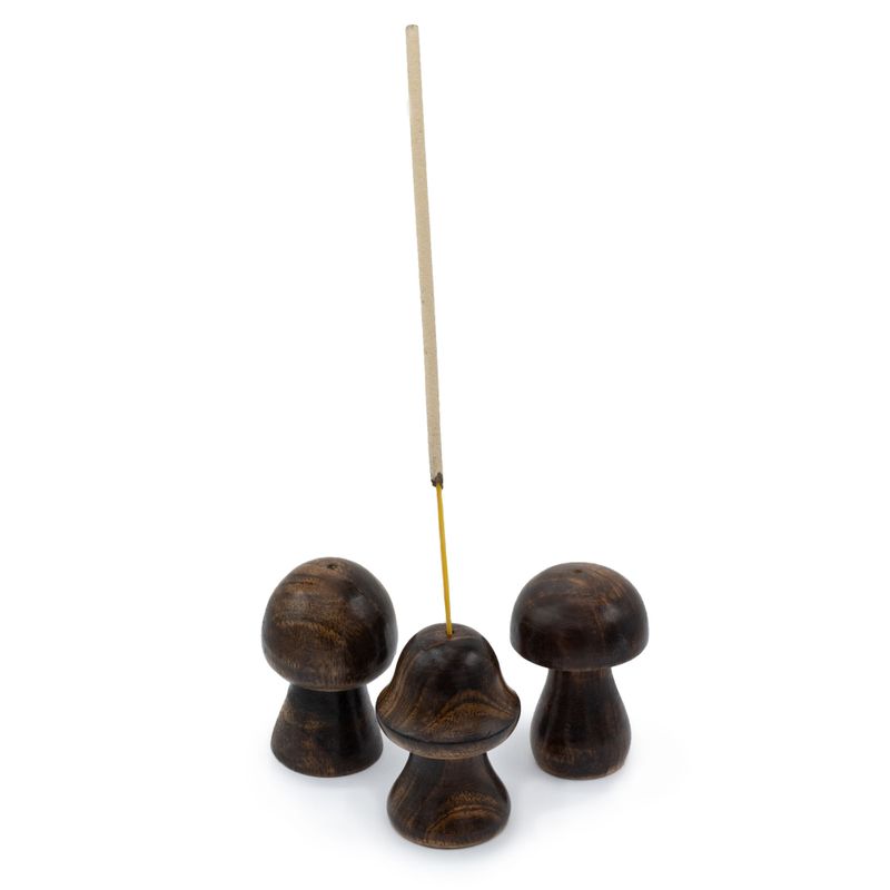 Mini Set od 3 Držača za Mirisne Štapiće u Obliku Gljiva (8 cm 7 cm 6,5 cm)