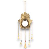Indijsko Zvono - Hamsa Veliko Ogledalo 5 Zvona - 19x65cm