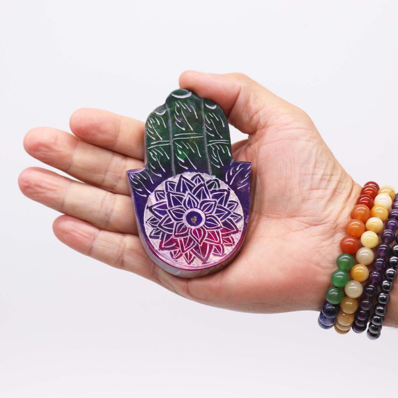 Hamsa Stalak od Steatita za Mirise 9x6 cm - Lotosov Cvijet
