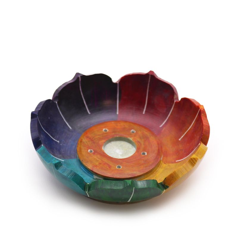 Lotosov Cvijet Stalak od Steatita za Mirise 10x3 cm - Boje Čakri