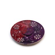Disk Stalak od Steatita za Mirise 8 cm - Cvjetni (Stalak za 5 Štapića)