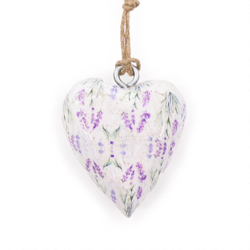 Velika Drvena Ukrasna Srca - Lavanda