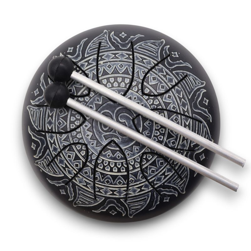 Čelični Bubanj s Jezikom Ugravirana Mandala - 16cm