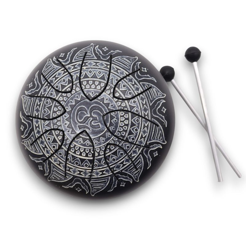 Čelični Bubanj s Jezikom Ugravirana Mandala - 16cm
