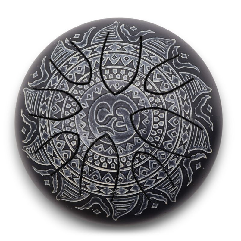 Čelični Bubanj s Jezikom Ugravirana Mandala - 16cm