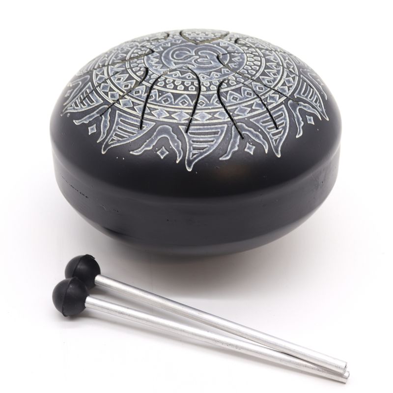 Čelični Bubanj s Jezikom Ugravirana Mandala - 16cm