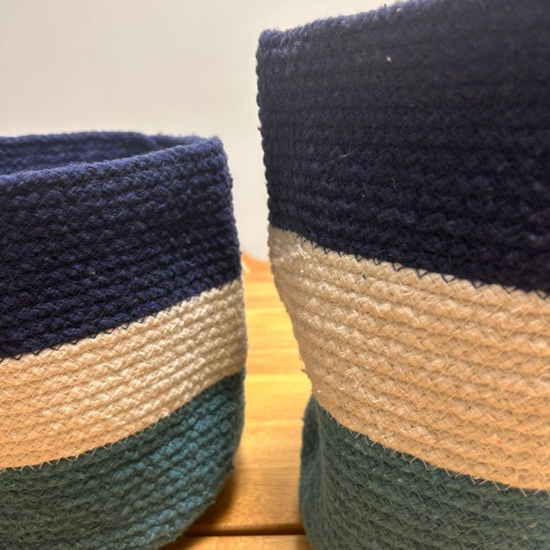 Set od 3 Košare od Jute Urokljivo Oko - 15 cm / 20 cm / 25 cm