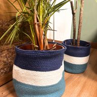Set od 3 Košare od Jute Urokljivo Oko - 15 cm / 20 cm / 25 cm