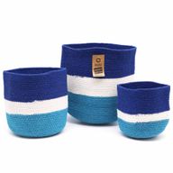 Set od 3 Košare od Jute Urokljivo Oko - 15 cm / 20 cm / 25 cm