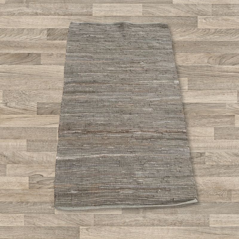 Indijska Ručno Tkana Pamučna Stazica - 50x90 cm - Antracit