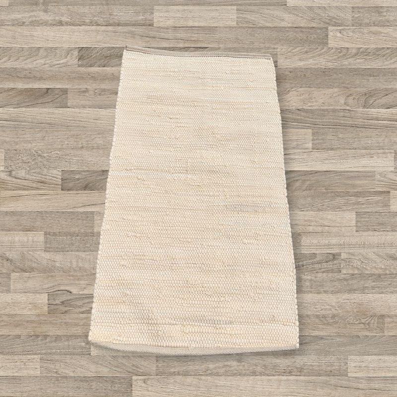 Indijska Ručno Tkana Pamučna Stazica - 50x90 cm - Krem