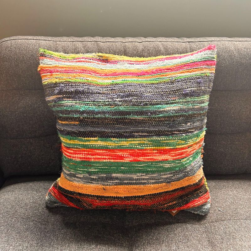 Tkane Navlake za Jastuke - 40x40cm - Zemljano Zelena