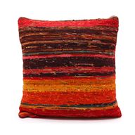 Tkane Navlake za Jastuke - 40x40cm - Bogate Crvene Nijanse