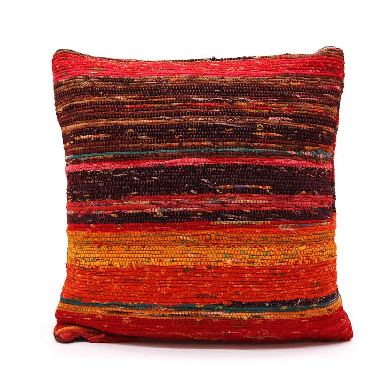 Tkane Navlake za Jastuke - 40x40cm - Bogate Crvene Nijanse