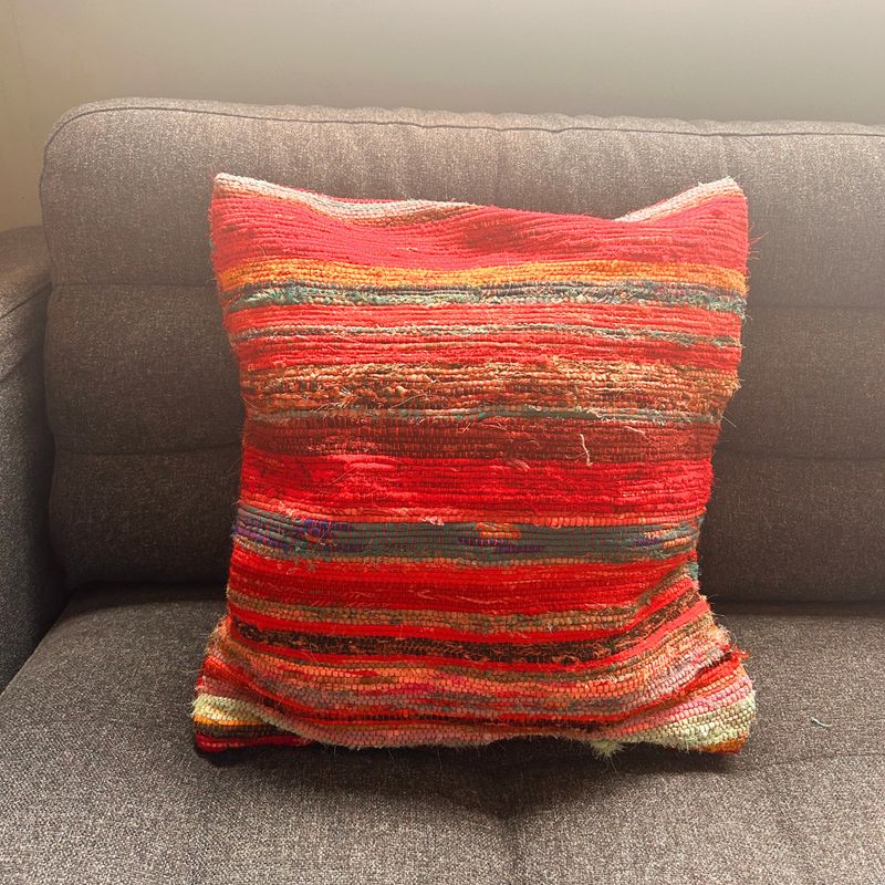 Tkane Navlake za Jastuke - 40x40cm - Bogate Crvene Nijanse