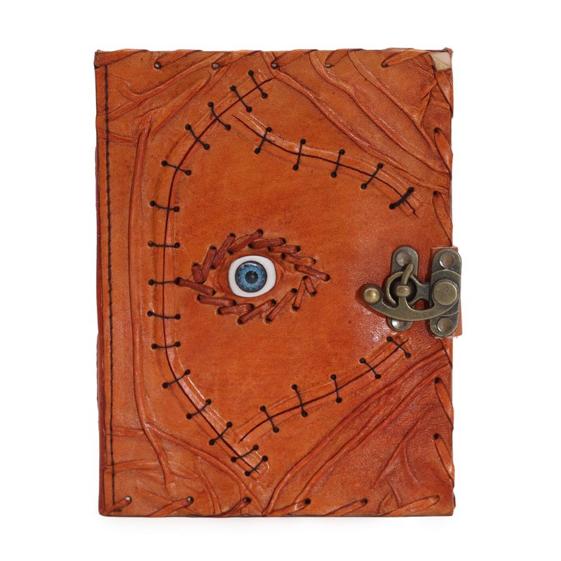 Svijetlo Smeđi Dnevnik - Zlo Oko - 160 Listova S Rubovima - 20x15 cm