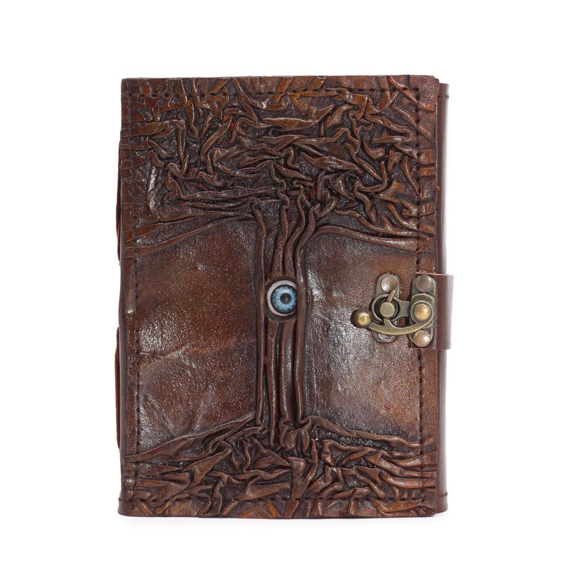 Tamno Smeđi Dnevnik - Zlo Oko - 160 Listova S Rubovima - 17x12.5 cm