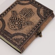 Hamsa - Ezoterični Dnevnik - Vintage Siva - 200 stranica Prošiveni Rub - 17.5x12.5x3cm