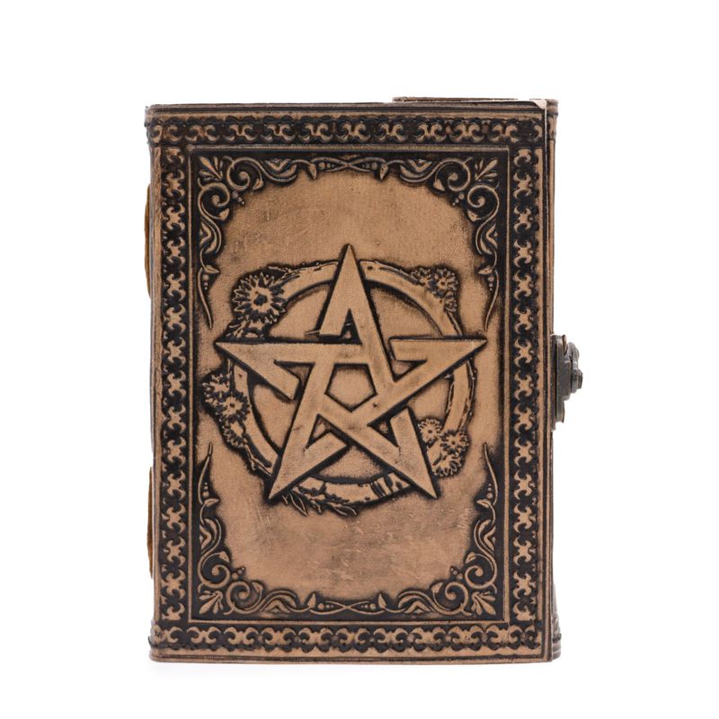 Pentagram - Ezoterični Dnevnik - Vintage Siva - 200 stranica Prošiveni Rub - 17.5x12.5x3cm