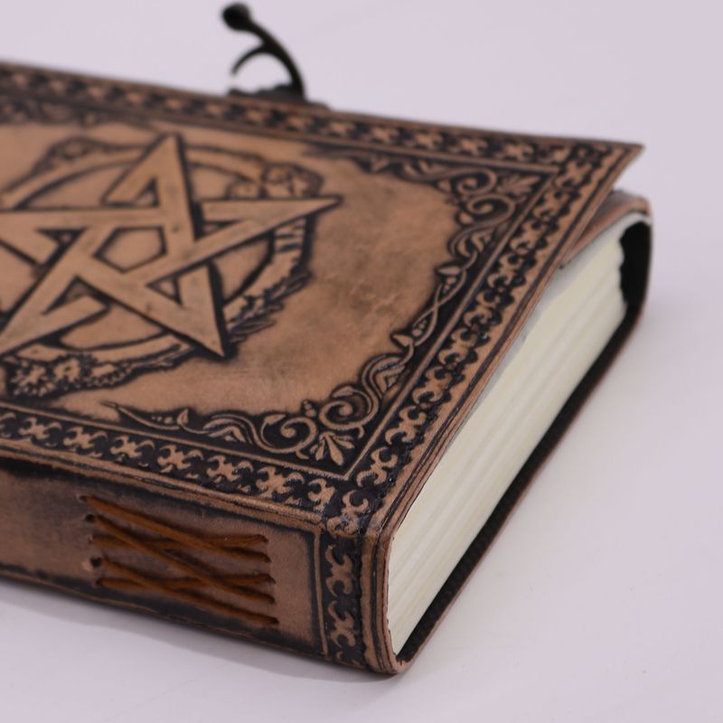 Pentagram - Ezoterični Dnevnik - Vintage Siva - 200 stranica Prošiveni Rub - 17.5x12.5x3cm