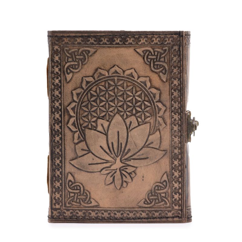 Lotus Mandala - Ezoterični Dnevnik - Vintage Siva - 200 stranica Prošiveni Rub - 17.5x12.5x3cm