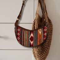 Jacquard Hobo Torba - Bogate Smeđe Boje (smeđi remen)