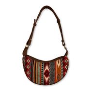 Jacquard Hobo Torba - Bogate Smeđe Boje (smeđi remen)