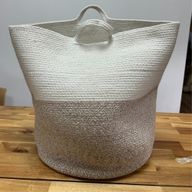 Velika Košara za Rublje od Pamučnog Užeta 45x40cm - Bež