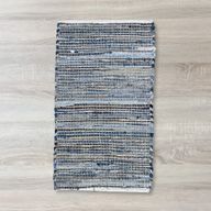 Mali Tepih od Jute i Recikliranog Pamuka - 50x90 cm - Plava