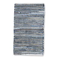 Srednji Tepih od Jute i Recikliranog Pamuka - 90x150 cm - Plava