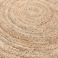 Veliki Okrugli Tepih od Meke Jute 150 cm
