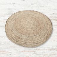 Extra Veliki Okrugli Tepih od Meke Jute 200 cm