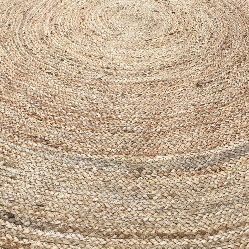 Extra Veliki Okrugli Tepih od Meke Jute 200 cm