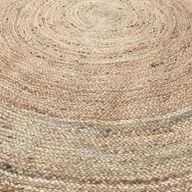 Extra Veliki Okrugli Tepih od Meke Jute 200 cm