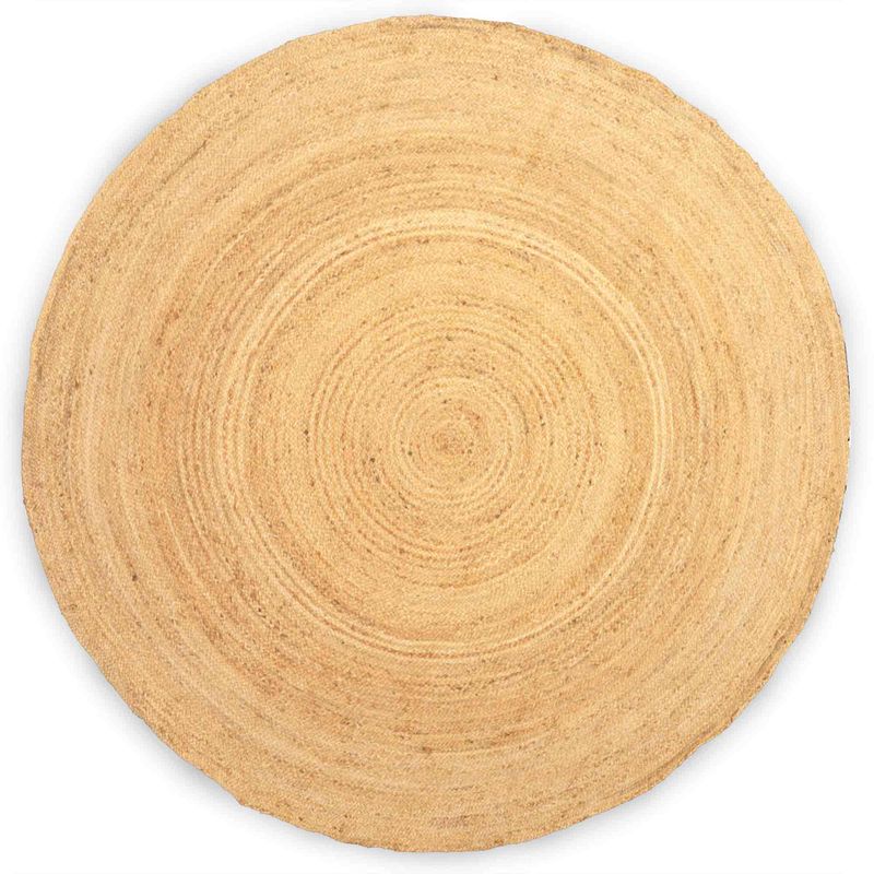 Extra Veliki Okrugli Tepih od Meke Jute 200 cm