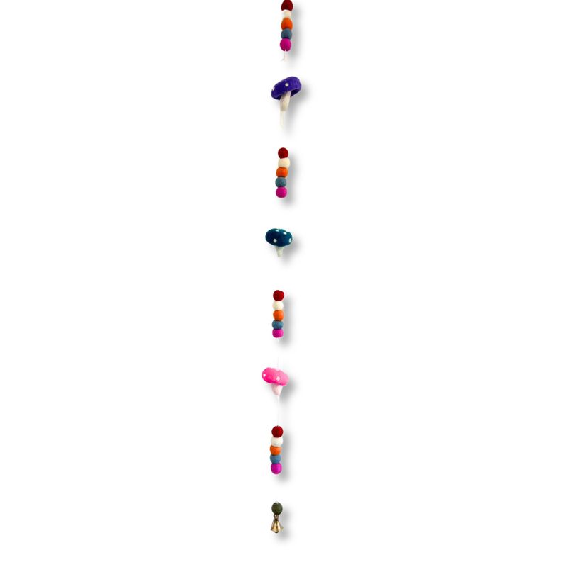 Viseći Ukras za Zid od Filca - Gljive (nasumične boje)