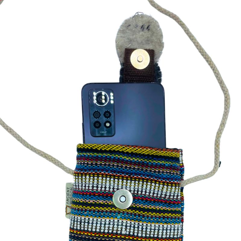 Torbica za Telefon s Prugama Multi i Bijela - Sova