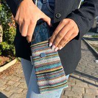 Torbica za Telefon s Prugama Multi i Bijela - Sova