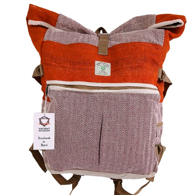Rolo Ruksak za Planinarenje od Konoplje – Sunset Orange