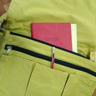 Platnena Torba za Laptop s Remenom - Mustard