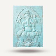 Veliki Ganpati Okvir Tirkiz Reljef - 0.7x1m