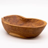 Zdjela za Voće od Tikovine Prirodnog Grubog Oblika - 31x22x8cm