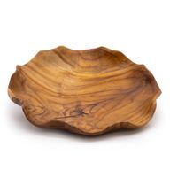 Uglačana Okrugla Zdjela za Voće od Tikovine - 28x5,5cm