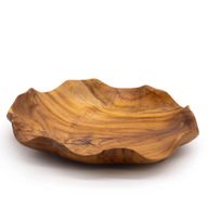 Uglačana Okrugla Zdjela za Voće od Tikovine - 28x5,5cm