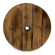 Stol od Pivske Bačve s Postoljem za Suncobran 60 x 48,5 cm - Prirodna