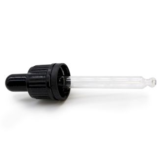Crna Staklena Pipeta s Kapaljkom za Bočicu od 5ml, 18mm
