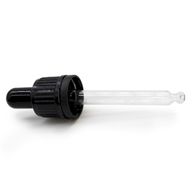 Crna Staklena Pipeta s Kapaljkom za Bočicu od 5ml, 18mm
